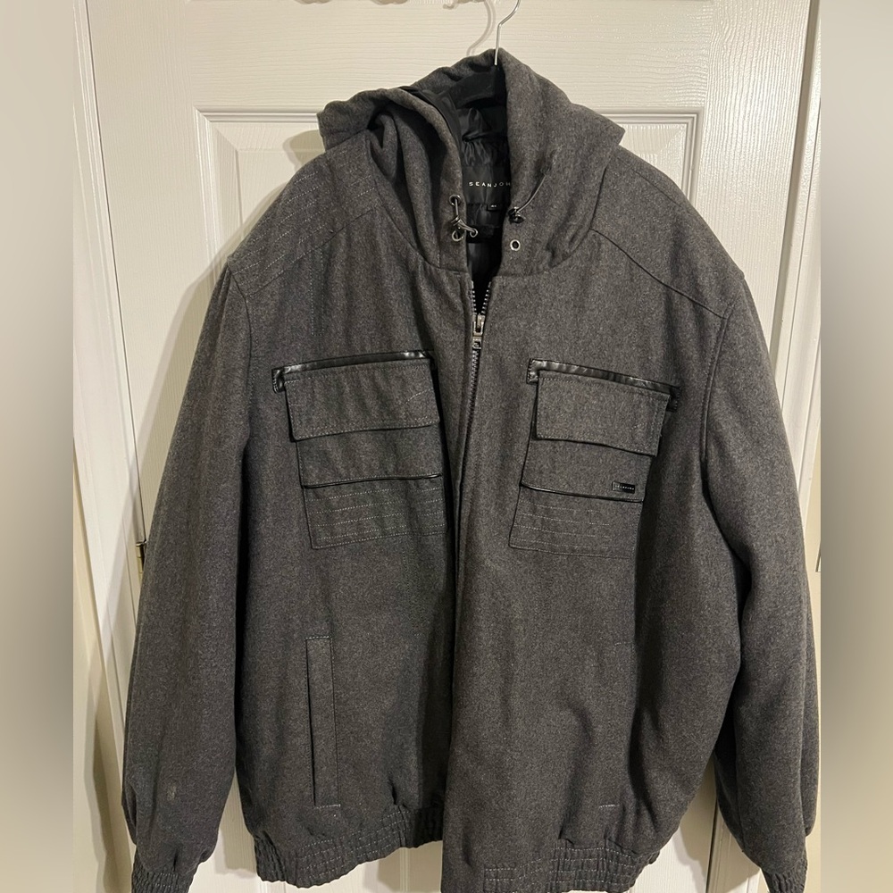 Sean John Charcoal Hooded Jacket